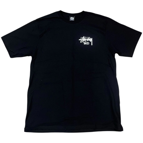 Stüssy Tokyo Script Tee Black White Logo Streetwear T-Shirt XL NWT - Picture 2 of 5